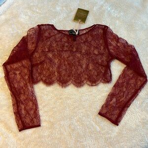 Agent Provocateur Soiree Priya Lace Crop Top Size 2 / Small